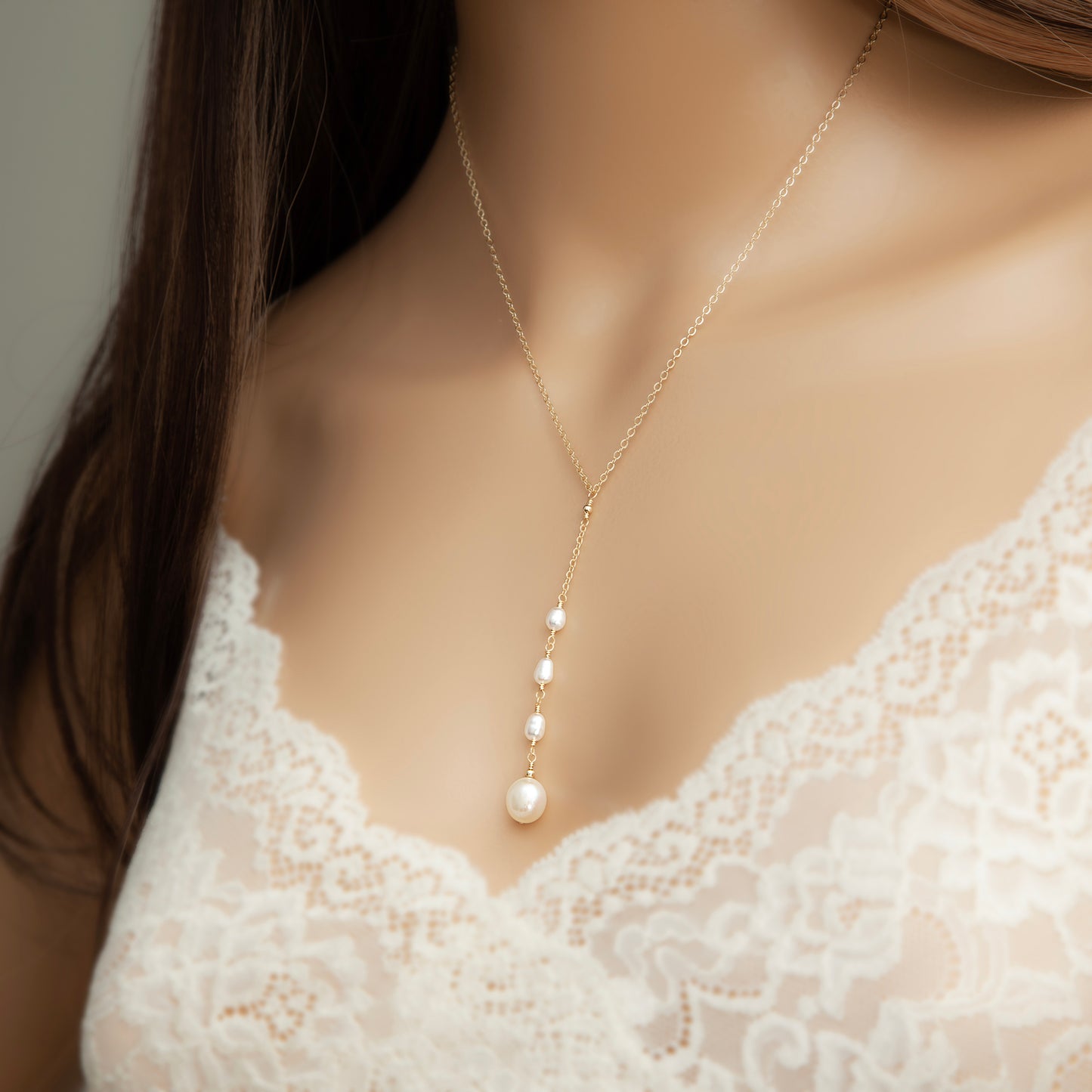 Pearl Lariat Necklace