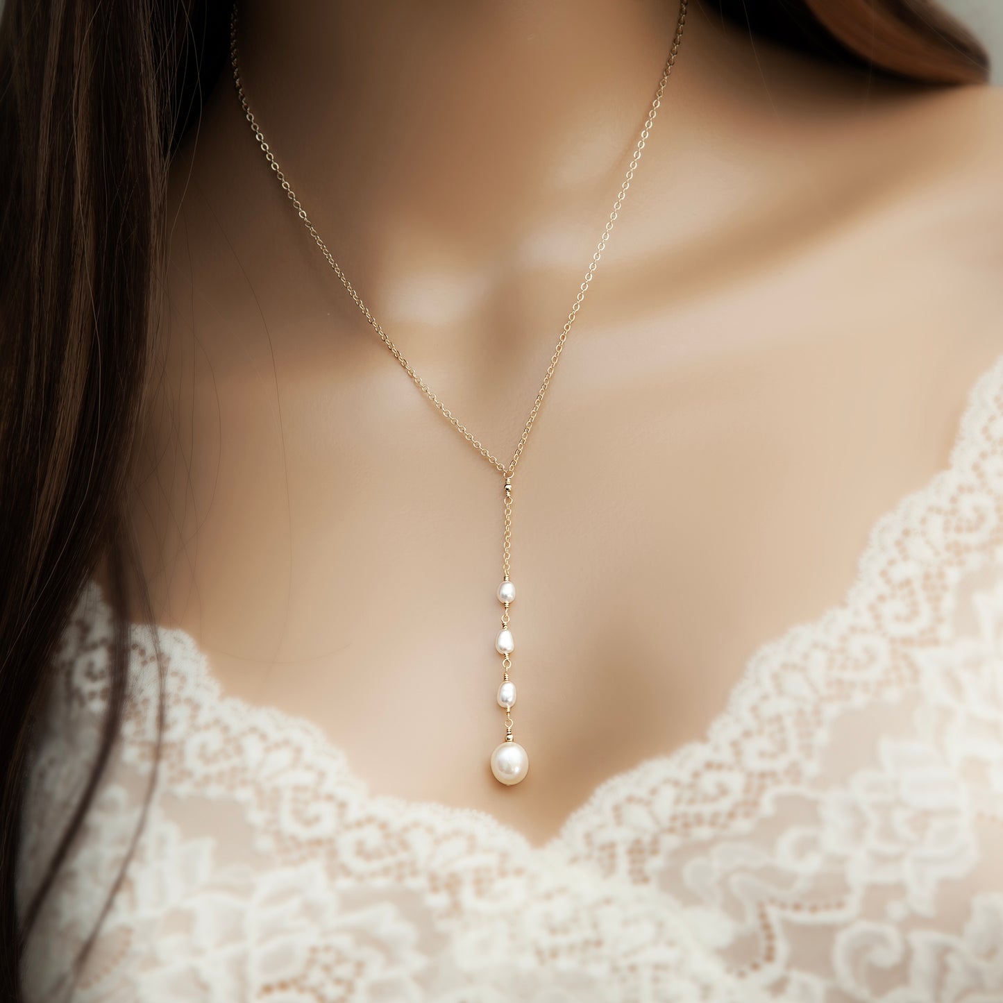 Pearl Lariat Necklace