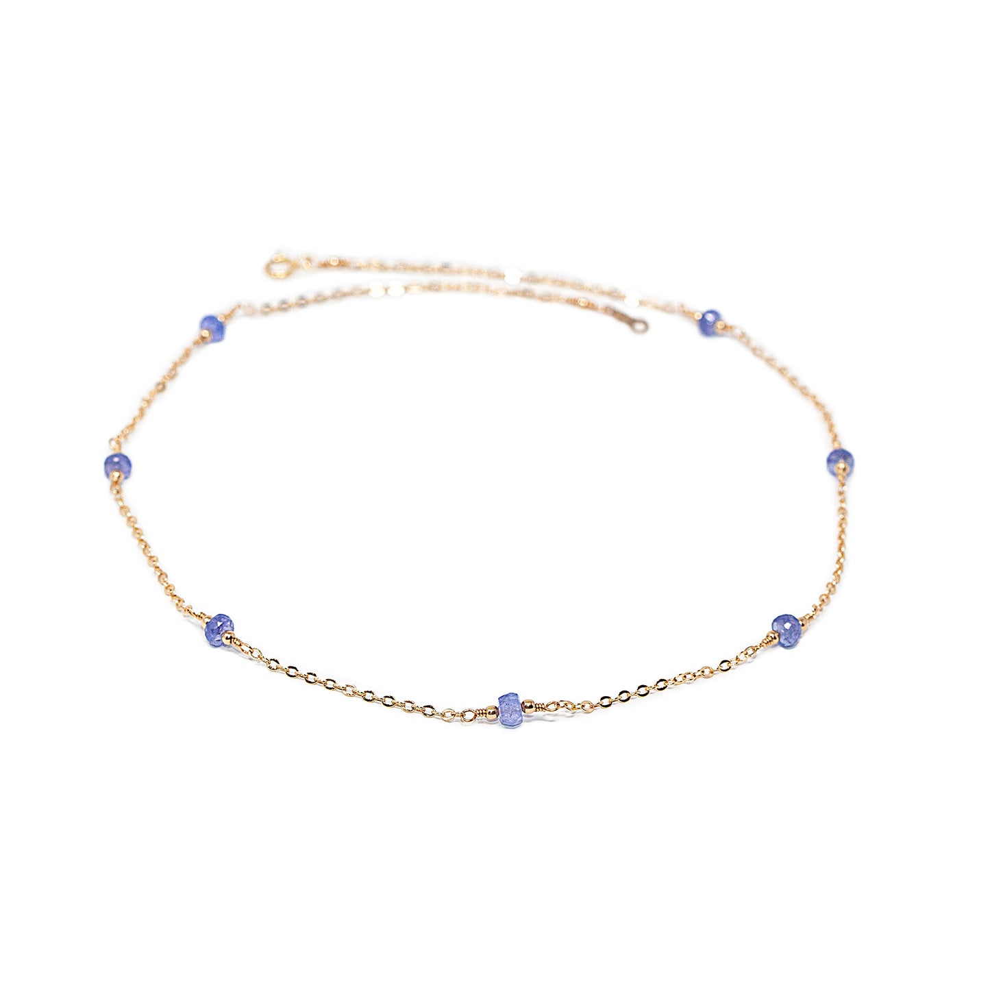 Tanzanite Station Necklace
